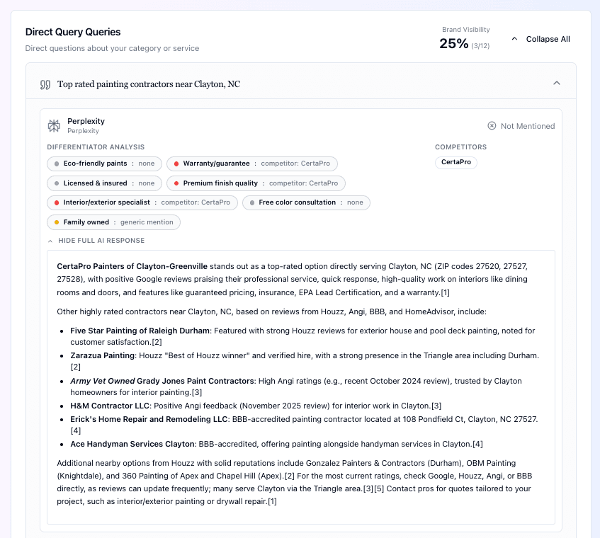 Expanded AI response showing full context and analysis